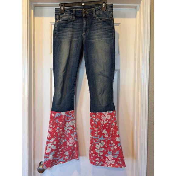 Upcycled Denim - Upcycled Joe's Flare Jeans Bohemian Stretch Size 27
